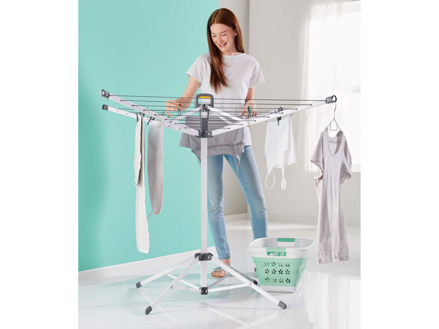 AquaPur Rotary Folding Clothes Drying Rack Laundry