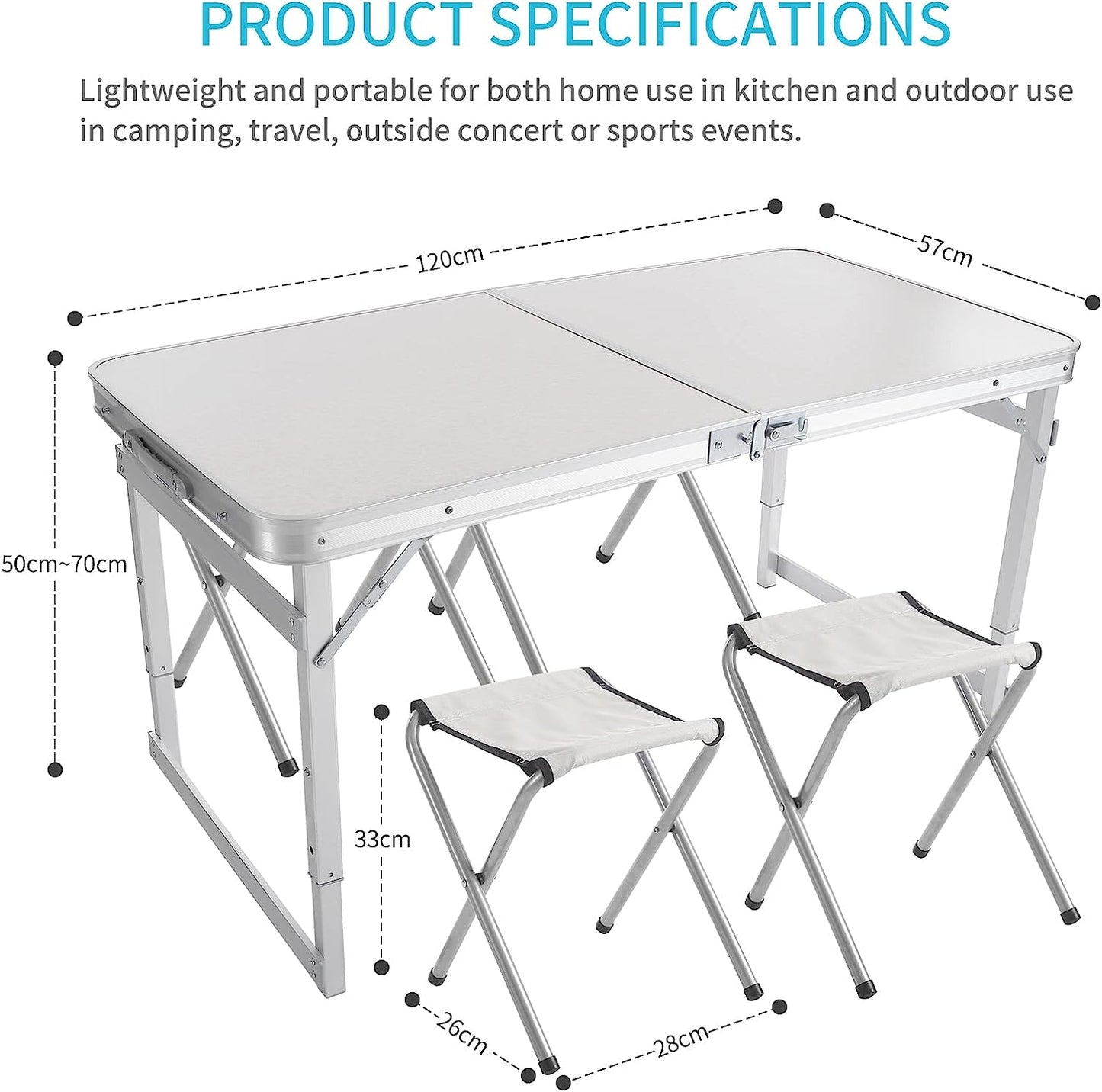 Camping Table Set with Chairs