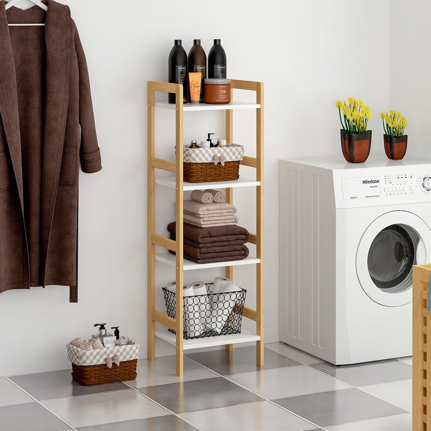 3-Tier Bamboo Shelf Storage