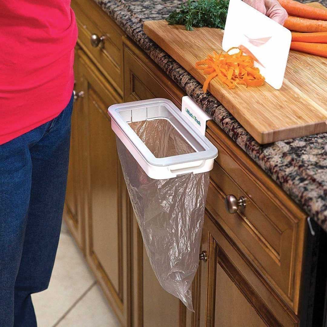 Attach-A-Trash Hanging Trash Bag Holder