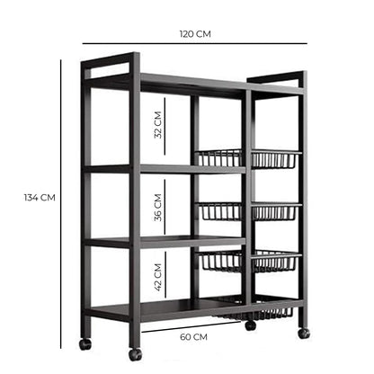 Multi-layer basket storage rack